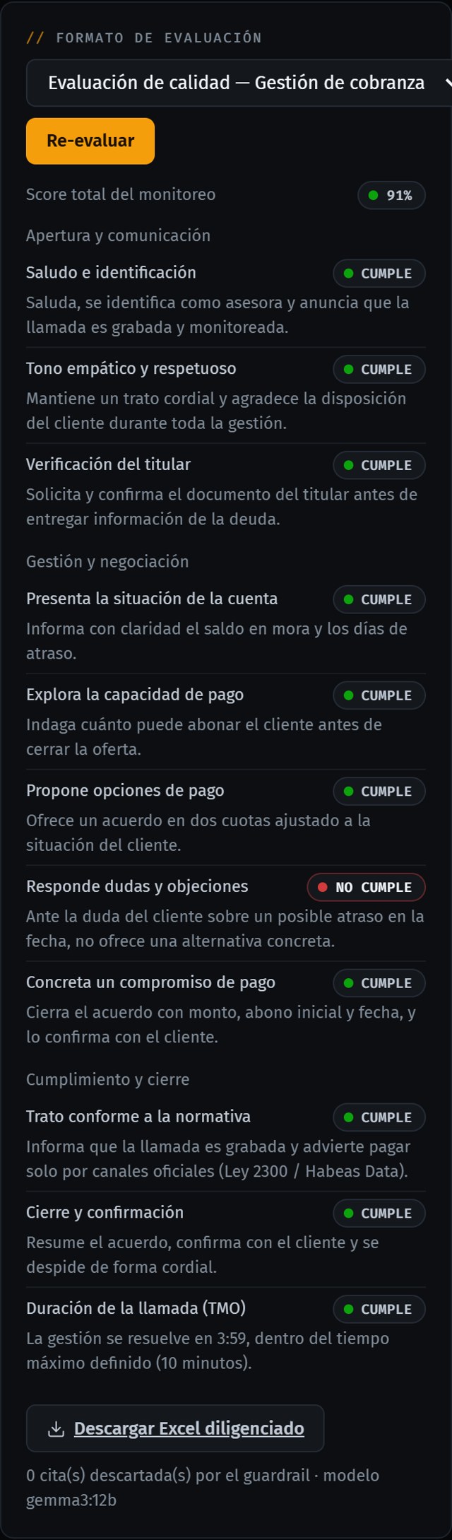 Evaluación de calidad