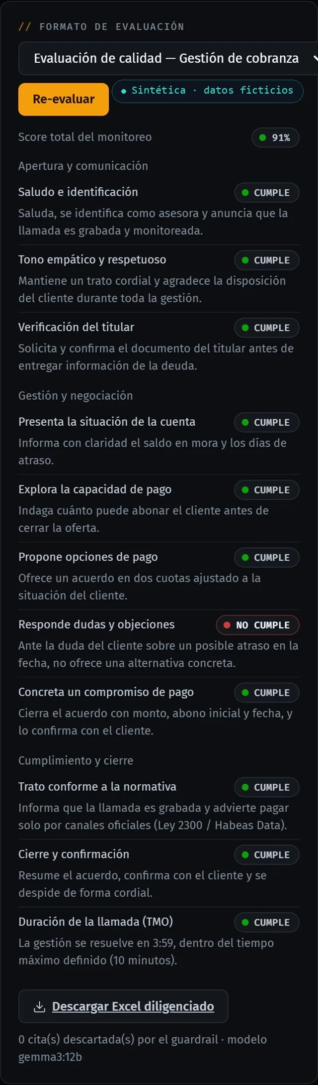 Evaluación de calidad